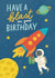 Cute Birthday Card - Have A Blast - Rocket And Astronaut created by Sydney Jo Designs
