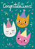 Cute Congratulations Card - Party Cats created by Happy Wolf