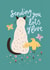 Cute Sympathy Card - Sending Love - Cat And Bird Friends created by Happy Wolf