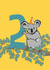 Cute 2nd Birthday Card - Koala - Party Hat created by martha and hepsie ltd