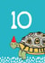 Cute 10th Birthday Card - Tortoise - Party Hat created by martha and hepsie ltd