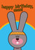 Cute Hey Duggee birthday hippy rabbit bunny for child created by Becky Alice