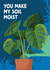 Cheeky houseplant card for the plant lover in your life created by Jordan Demuth