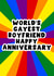 Fun Anniversary Card - For Boyfriend - World's Gayest Boyfriend created by Pink Peach Cards