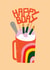 Arty Birthday Card – Kate Smith Co. - Retro Rainbow Mug with Whipped Cream & Candles created by Danilo