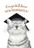 Cute Graduation Card - Cat - Congratulations created by Debbie Daley Illustrations