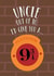 Fun Birthday Card - For Uncle - Platform 9 3/4 Hogwarts Express - Harry Potter created by Cardology