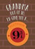 Fun Birthday Card - For Grandma - Platform 9 3/4 - Harry Potter - Hogwarts created by Cardology