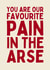 Funny Birthday Card - Pain In The Arse created by Sundiva Designs