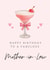 Classic Birthday Card - Fabulous Mother In Law - Pink Cocktail created by Hello Fridays Studio