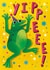 Cute Birthday Card - Frog - Yippee! created by Mossy Rock Designs