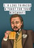 Funny Birthday Card - Raise A Toast - Leonardo DiCaprio created by Splendid Scribbles