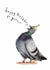 Funny Birthday Card - Happy Birthday To You - Pigeon Singing created by Beth Goodwin