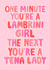 Funny Birthday Card - Lambrini Girl To Tena Lady created by Violet and Alfie