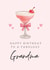 Classic Birthday Card - Fabulous Grandma - Pink Cocktail created by Hello Fridays Studio