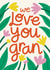 Pretty Birthday Card - For Gran - We Love You - Tulips created by Christine Cuddihy Illustration