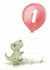 Cute 1st Birthday Card - Dinosaur - Balloon created by Jade Blakeley