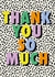 Classic Thank You Card - Thank You So Much - Polka Dot Design created by Hey Ves Designs
