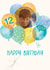 Classic Birthday Card - 12th - Birthday Balloons created by Orchard Design House