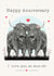 Classic Anniversary Card - Highland Cows - Pun-Wife/Husband/Girlfriend/Boyfriend created by Beth Higgins Art