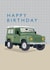 Classic Birthday Card - Landrover - For Him created by Laura Darrington Design Ltd.