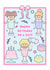 Cute Girly 90s Birthday Card. Pastel Aesthetic Birthday Party Greeting Card. created by Katy Naughton