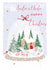 Classic Christmas Card - For Auntie and Uncle - Cute Mountain House in Snowglobe created by SABIVO Design by Sabina