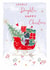 Classic Christmas Card - For Daughter - Festive Sleigh with Presents and Robin created by SABIVO Design by Sabina
