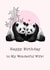 Classic Birthday Card - For Wife - Pandas created by Beth Higgins Art