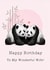 Classic Birthday Card - For Wife - Pandas created by Beth Higgins Art