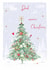 Classic Christmas Tree Card - For Dad - Red Berries Winter Flowers and Robin created by SABIVO Design by Sabina