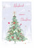 Classic Christmas Tree Card - For Husband - Red Berries Winter Flowers and Robin created by SABIVO Design by Sabina