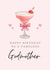 Classic Birthday Card - For Godmother - Pink Cocktail created by Hello Fridays Studio