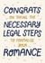 Funny Wedding Card - Legal Steps - Formal Romance created by Christine Cuddihy Illustration