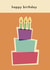 Arty Birthday Card - Cake - Modern Design created by Potful of Pixels