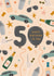 Classic 50th Birthday Card - For Him - James Bond Themed created by The Pattern Press