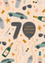 Classic 70th Birthday Card - For Him - James Bond Themed created by The Pattern Press
