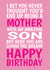 Funny Birthday Card - For Mother - From Son - Living The Dream created by @Cupsie's Creations