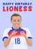 Fun Birthday Card - England Football - Lioness - Chloe Kelly created by Pink Peach Cards