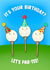 Cute Birthday Card - Golf Pun - Let's Par-Tee! created by Poppy & Mabel 