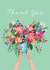 Pretty Thank You Card - Bouquet - Flowers created by Lara Waghorn