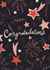 Classic Congratulations Card - Fireworks - Stars created by Isobel Rose Illustration