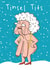 Funny Christmas Card - Tinsel Tits - Old Lady created by AbiGoLucky