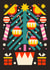 Arty Christmas Card - Geometric Design - Christmas Tree created by AbiGoLucky