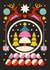 Arty Christmas Card - Geometric Design - Reindeers created by AbiGoLucky