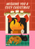 Cute Christmas Card - Dog & Cat - Fireplace created by AbiGoLucky