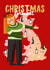 Funny Christmas Card - Christmas Forecast - Bottles & Glasses Of Wine created by AbiGoLucky