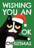 Funny Christmas Card - Grumpy Cat - Wishing You An Ok Christmas created by AbiGoLucky