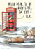 Funny Christmas Card - Flat Reindeer - I'll Be Back Late...I've Got A Flat - Santa created by Bewilderbeest
