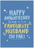Cheeky Anniversary Card - For Husband - Favourite Husband So Far created by Kreate Paper Co.